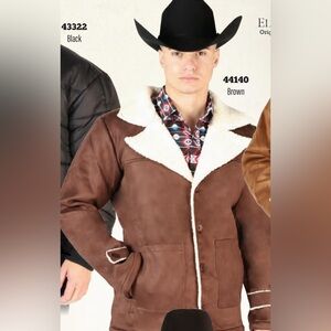 Chamarra Vaquera de Borrego Color Cafe Miel